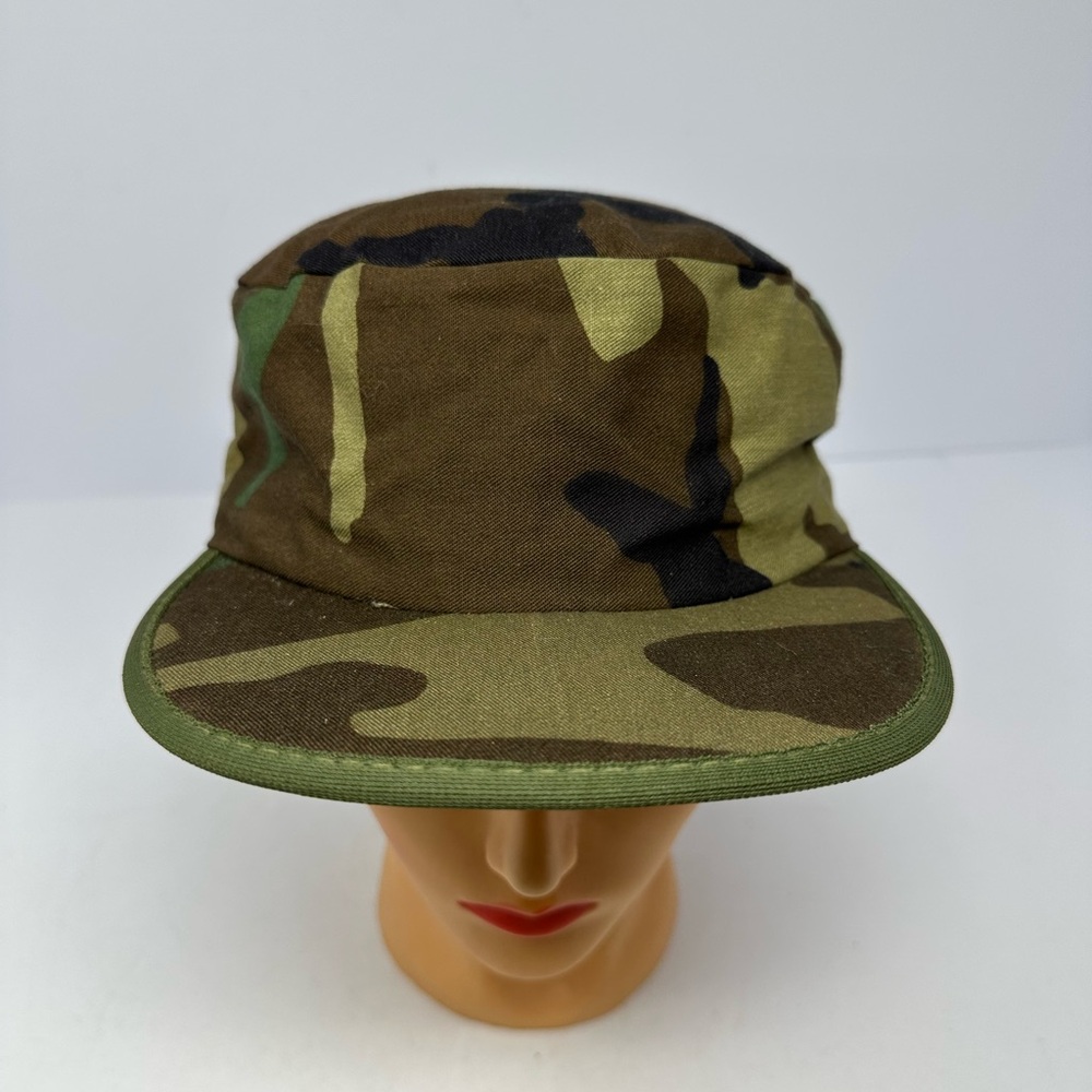 Vintage Military Cap Utility M.C. 1980’s Made in USA Camo Hat Men's One Size J8